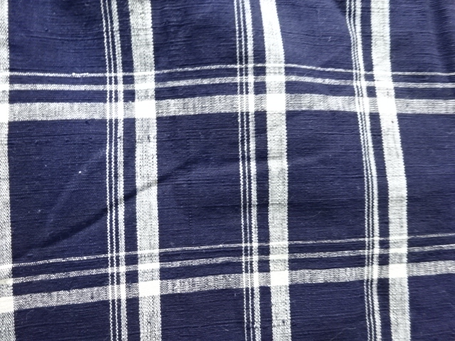  アンティーク　格子木綿単衣着物